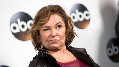 (FILES): In this file photo taken on January 08, 2018 actress Roseanne Barr attends the Disney ABC Television TCA Winter Press Tour in Pasadena, California. US television network ABC on Tuesday, May 29, 2018 canceled the hit working-class comedy "Roseanne," after its star Roseanne Barr aimed a racist tweet at a former advisor to Barack Obama. The 65-year-old sitcom actress -- a vocal supporter of President Donald Trump who has used Twitter to voice far-right and conspiracy theorist views -- took aim at the aide, Valerie Jarrett, in a post that read: "Muslim brotherhood & planet of the apes had a baby = vj." / AFP / VALERIE MACON