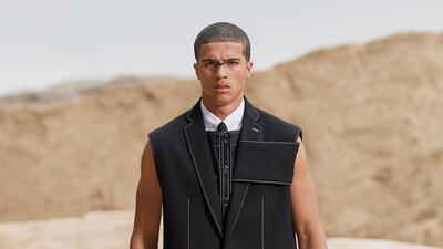 To rethink the suit, Burberry removed the sleeves for spring / summer 2022. Courtesy Burberry