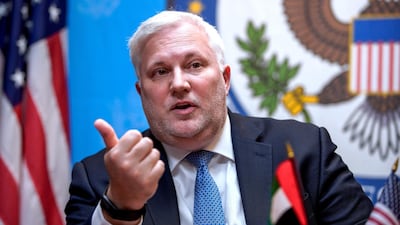 US special envoy for Syria Joel Rayburn Joel Rayburn in Abu Dhabin on January 4, 2020. Victor Besa / The National