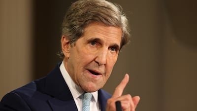 US Special Presidential Envoy for Climate John Kerry speaks at The Signet Library in Edinburgh. PA