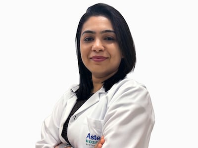 Dr Nishara Asiger, an internal medicine specialist at Aster Cedars Hospital and Clinic in Jebel Ali. Photo: Aster DM Healthcare