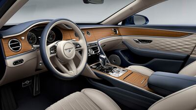 The cabin is adorned with walnut veneers