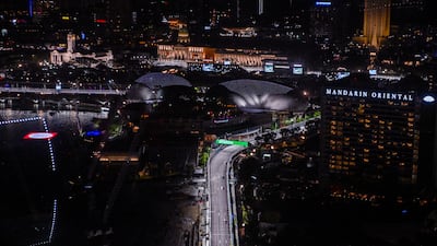 Drivers race at the Marina Bay Street Circuit. Getty Images