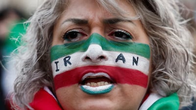 A demonstrator attends a rally in Paris in support of the Iranian people, as anti-government protests rage across Iran. Reuters