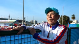 Senior Mongolian athlete Radnaa Tseren, Open Masters Games Abu Dhabi 2026. Victor Besa / The National