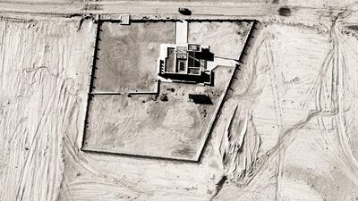 Jananne Al-Ani’s Aerial IV 2011, a production still from the film Shadow Sites II. Photography Adrian Warren and courtesy Jananne Al-Ani