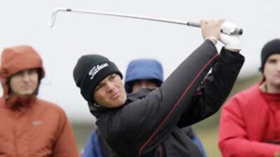 Martin Kaymer fires another down the fairway at Carnoustie during the third round of the Alfred Dunhill Links championship.