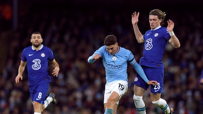 Conor Gallagher - 5: Put in a lot of defensive effort in the first half, notably dispossessing Palmer after Koulibaly had given the ball away in a dangerous area. Played the pass that released Mount for his chance but was switched between the midfield and right wing-back in the second half. Booked for an overzealous foul on Cancelo. Reuters