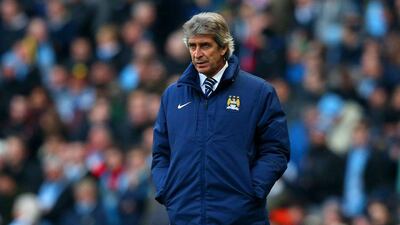 Manuel Pellegrini, manager of Manchester City, looks on during his side's FA Cup loss to Middlesbrough on Saturday. Alex Livesey / Getty Images / January 25, 2015