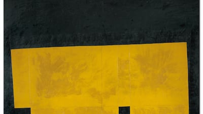 In Hong Kong, Takeo Yamaguchi's 'Yellow Quadrangle' (1959) sold for $1,951,120. Courtesy Christie's