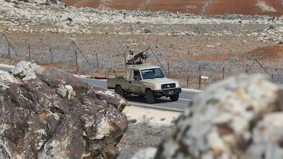 Jordanian soldiers patrol the border with Syria. AP