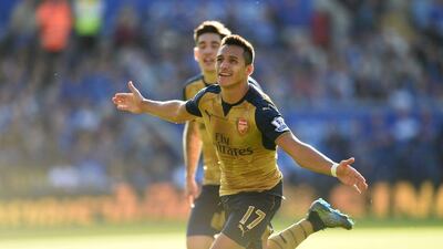 Alexis Sanchez scored his first goals of the season in Arsenal's victory against Leicester. Ross Kinnaird / Getty Images