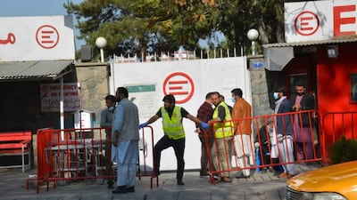 Emergency hospital staff prepare to receive victims. EPA