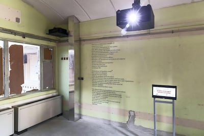 Mohamed Elshahed’s installation at the Sharjah Architecture Triennial. Antonie Robertson / The National.