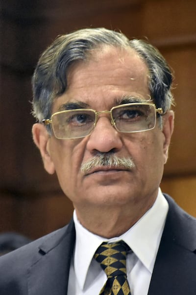 The Chief Justice of Pakistan Mian Saqib Nisar. Reuters