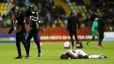 Mali players react after losing the 2015 U17 World Cup final on Sunday to Nigeria. Ivan Alvarado / Reuters