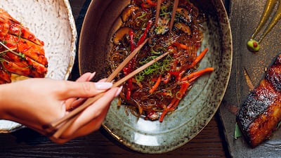 The glass noodles are a worthy main, as is the miso black cod
