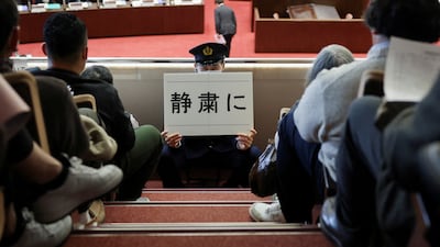 'Silence please', auditors are instructed as Niigata Assembly lawmakers take part in a vote of confidence to restart Kashiwazaki-Kariwa Nuclear Power Plant, which was shut after 2011's earthquake and tsunami in Japan. Reuters