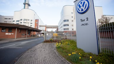 The Volkswagen automobile factory in Osnabrueck, Germany, is to be repurposed for defence manufacturing. Getty Images