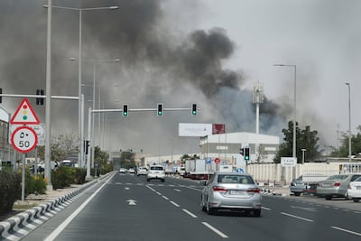 Smoke rises after reported Iranian missile attacks near Doha, Qatar. Reuters
