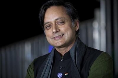 Shashi Tharoor's novels provides sly commentary on Indian society. David Levenson / Getty Images