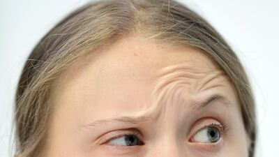 Swedish climate activist Greta Thunberg holds a press conference with other young activists to discuss the ongoing UN Climate Change Conference COP25 at the 'IFEMA - Feria de Madrid' exhibition centre, in Madrid, on December 9, 2019. AFP