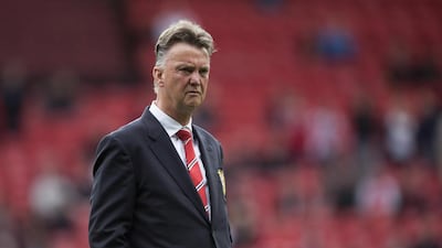 Louis van Gaal is not a happy man. Philip Oldham / AP Photo