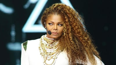 Janet Jackson performs during her Unbreakable World Tour concert in Miami last month. Alexander Tamargo / Getty Images