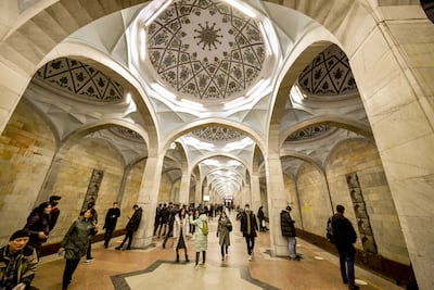 Alisher Navoiy Metro station in Tashkent. Getty Images