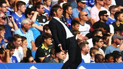 Chelsea manager Antonio Conte on the sideline against Burnley last weekend. Steve Bardens / Getty