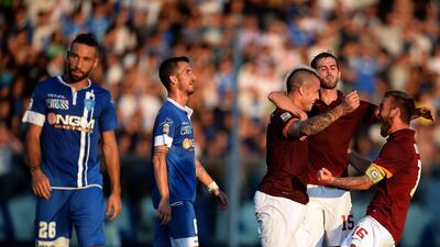 Miralem Pjanic, centre, has been Roma's chief creator this season and is sure to play a major role for his nation as they bid to reach Euro 2016. Flippo Monteforte / AFP