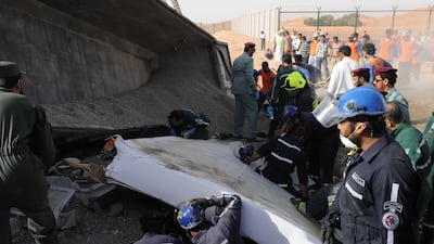 A total of 24 people have been killed and about 24 injured in a road accident in Al Ain. Courtesy Al Ain Police