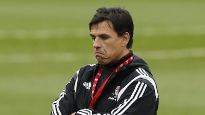 Wales manager Chris Coleman during training. Reuters / Andrew Boyers