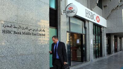 HSBC's regional pretax profit in the three months ended September 30 rose 28 per cent to US$487 million compared to $379m in the same period a year earlier.. Ravindranath K / The National