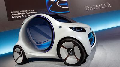 A concept Smart EQ electric car at Daimler in Stuttgart, Germany. The firm aims to spend big on batteries. EPA