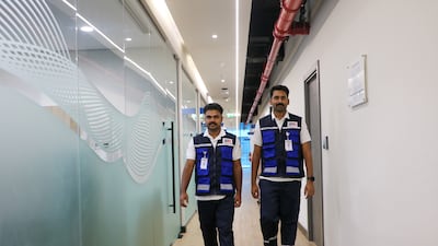 Kerala nurses Ajeesh Nelson, left, and Abhijith Jees performed two rounds of CPR until the passenger began breathing again. Photo: Response Plus Medical