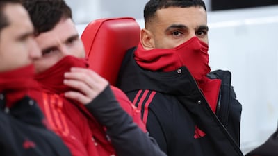 Mohamed Salah on the Liverpool bench ahead of the game at Anfield. EPA