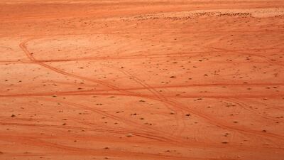 The Wadi Rum desert valley is about 70km from the border with Saudi Arabia. Photo: EPA-EFE