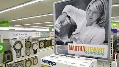 Martha Stewart merchandise at Kmart.