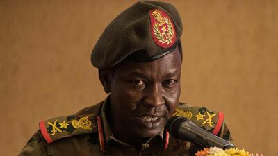 Sudan’s Transitional Military Council spokesman, Shams Al Deen Kabashi, speaks during a press conference at the Presidential Palace in Khartoum on June 23, 2019. AFP