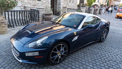 A supercars parade in Dubai included a privately owned Ferrari California. All photos: Antonie Robertson / The National