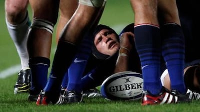 France's Julien Bonnaire against Ireland at Chaban-Delmas stadium in Bordeaux.