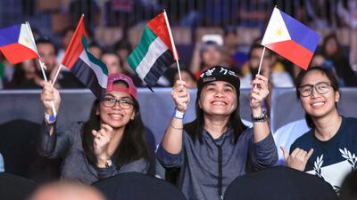 Fans at the Mubadala Arena. Victor Besa/The National
