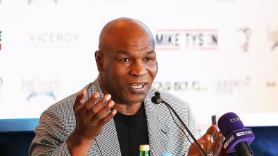 Former boxer Mike Tyson is looking to set up one of his gym academies in Dubai. Pawan Singh / The National