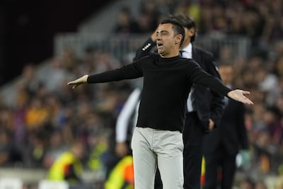 Xavi Hernandez won La Liga and the Spanish Superscup while manager at Barcelona. EPA