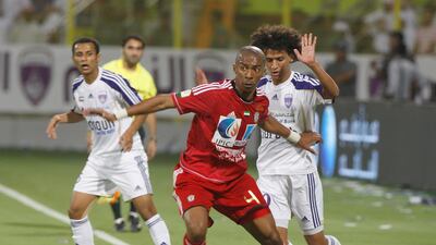 Al Jazira's Yasar Matar looks for space on the wing. Mike Young / The National