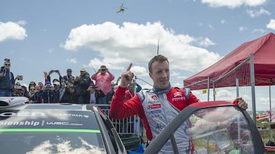 Kris Meeke of Abu Dhabi Citroen wins the WRC Portugal on May 22, 2016 in Fafe, Portugal. (Octavio Passos/Getty Images)