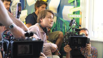 Adam Smith on the set of Trespass Against Us, based on the true story of a family of travellers. Nicola Dove