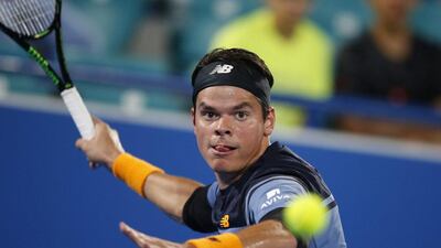 Milos Raonic defeated Stan Wawrinka in the semi-final but faces a different beast in Rafael Nadal in the final. Ali Haider / EPA