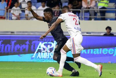 Eddie Nketiah impressed against Lyon and would be the most likely player to replace Gabriel Jesus in Arsenal's attack. AFP